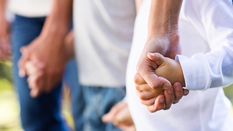 family holding hands