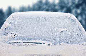 Car covered with snow