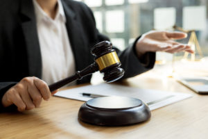 Man holding a gavel