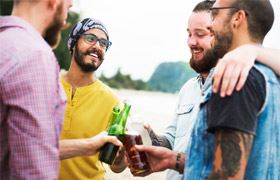 Men drinking