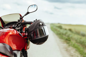 Motorcycle with Helmet